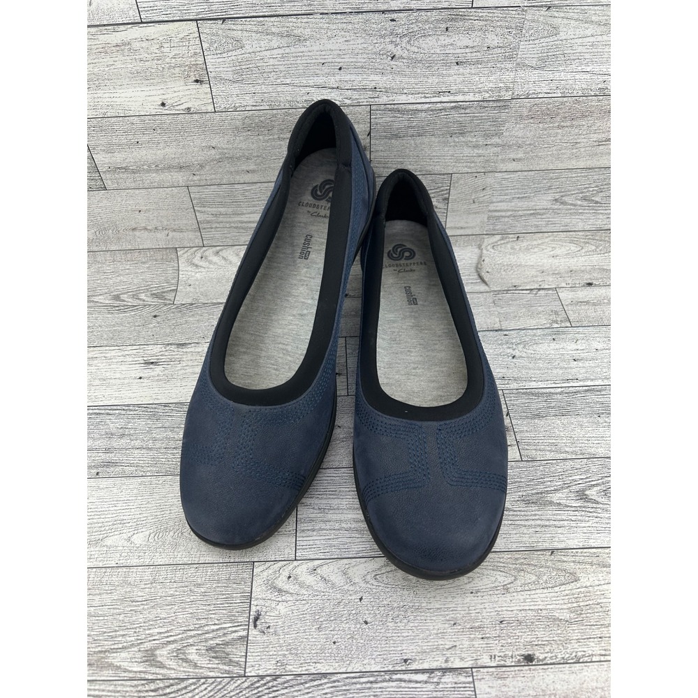 Clarks Cloudsteppers Sillian 2.0 Moon Navy Blue Flats Women Sz 10M 261377864075